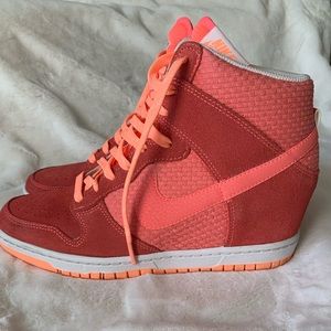 Nike Dunk Sky Hi Wedge Lava Glow Women's Sz 9 US